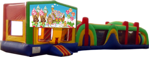 Candy Land- 53' Obstacle Bouncer Combo