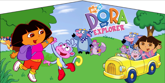 Dora The Explorer- 4n1 Curvy Slide Combo