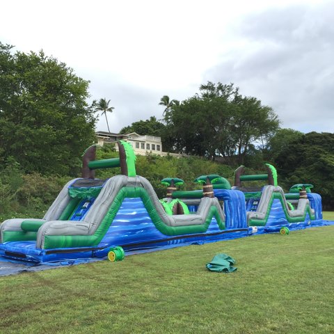 Blue Crush Obstacle Course (Double- 80' Long) (DRY) Blue Crush Obstacle Course (Double- 80' Long) (DRY)