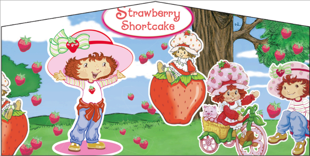 Strawberry Short Cake- 15x15 Pink