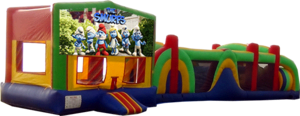 Smurfs- 53' Obstacle Bouncer Combo