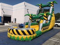 18ft Tropical Fire Dry Slide Single Lane 18ft Tropical Fire Dry Slide Single Lane
