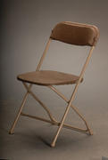 Chair- Brown Plastic Aluminum Framing Chair- Brown Plastic Aluminum Framing