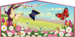 Butterflies and Flowers Panel Butterflies and Flowers Panel