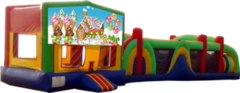 Candy Land- 53' Obstacle Bouncer Combo Candy Land- 53' Obstacle Bouncer Combo