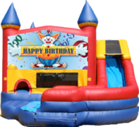 Happy Birthday Clown- 4n1 Curvy Slide Combo Happy Birthday Clown- 4n1 Curvy Slide Combo
