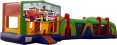 Fire Station- 53' Obstacle Bouncer Combo Fire Station- 53' Obstacle Bouncer Combo