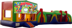 Happy Birthday- 53' Obstacle Bouncer Combo Happy Birthday- 53' Obstacle Bouncer Combo