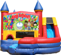 Happy Birthday- 4n1 Curvy Slide Combo Happy Birthday- 4n1 Curvy Slide Combo