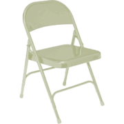 Chair- Beige Metal Folding
