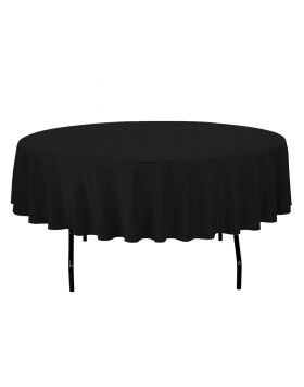black linen table cloth