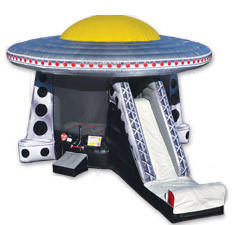 UFO invasion ship bounce house and slide