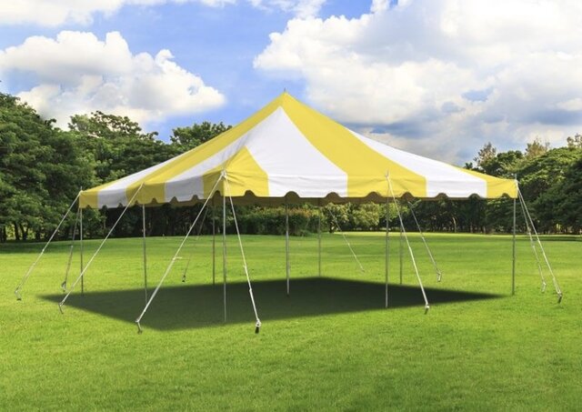 20 x 20 Yellow & white Tent
