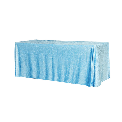 Velvet 90in x 156in Rectangular Tablecloth - Baby Blue Velvet 90in x 156in Rectangular Tablecloth - Baby Blue