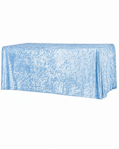 Velvet 90in x 156in Rectangular Tablecloth - Baby Blue Velvet 90in x 156in Rectangular Tablecloth - Baby Blue