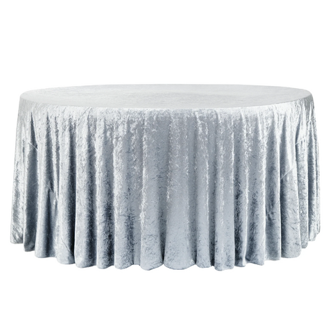 Velvet 120in Round Tablecloth - Dusty Blue Velvet 120in Round Tablecloth - Dusty Blue