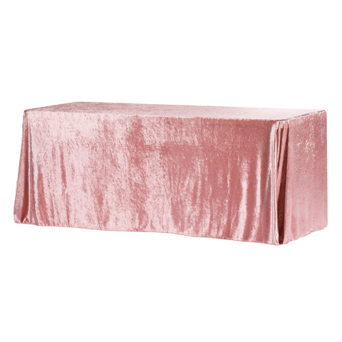 Velvet 90in x 132in Rectangular Tablecloth - Dusty Rose/Mauve Velvet 90in x 132in Rectangular Tablecloth - Dusty Rose/Mauve