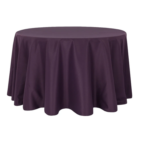 Premium Polyester 120in Round Tablecloth - Eggplant/Plum Premium Polyester 120in Round Tablecloth - Eggplant/Plum