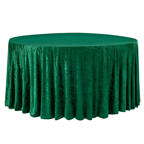 Velvet 120in Round Tablecloth - Emerald Green Velvet 120in Round Tablecloth - Emerald Green