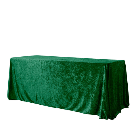Velvet 90in x 132in Rectangular Tablecloth - Forest Green Velvet 90in x 132in Rectangular Tablecloth - Forest Green