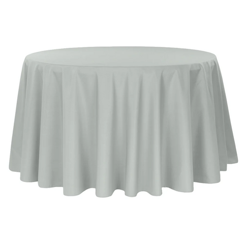 Premium Polyester 120in Round Tablecloth - Gray/Silver Premium Polyester 120in Round Tablecloth - Gray/Silver