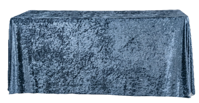 Velvet 90in x 156in Rectangular Tablecloth - Steele Blue Velvet 90in x 156in Rectangular Tablecloth - Steele Blue