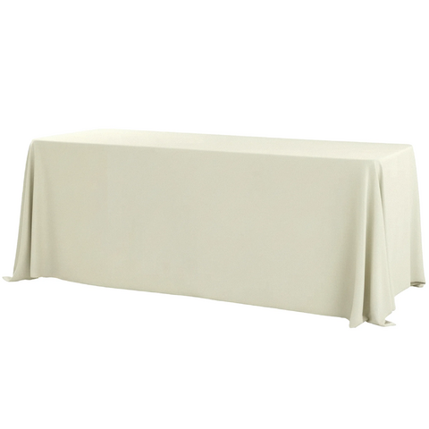 Premium Polyester 120in Round Tablecloth - Light Ivory/Off White Premium Polyester 120in Round Tablecloth - Light Ivory/Off White