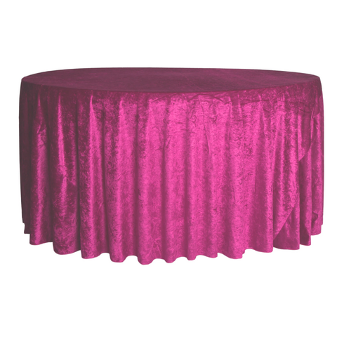 Velvet 120in Round Tablecloth - Magenta Velvet 120in Round Tablecloth - Magenta