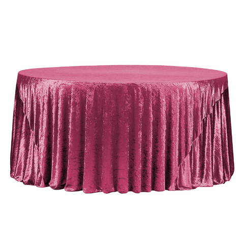 Velvet 120in Round Tablecloth - Mulberry Velvet 120in Round Tablecloth - Mulberry