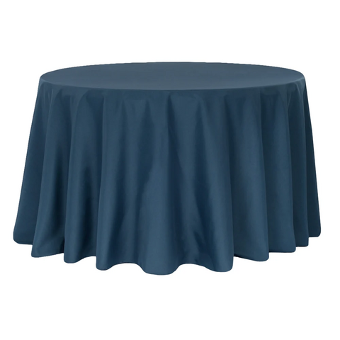 Premium Polyester 120in Round Tablecloth - Navy Blue Premium Polyester 120in Round Tablecloth - Navy Blue