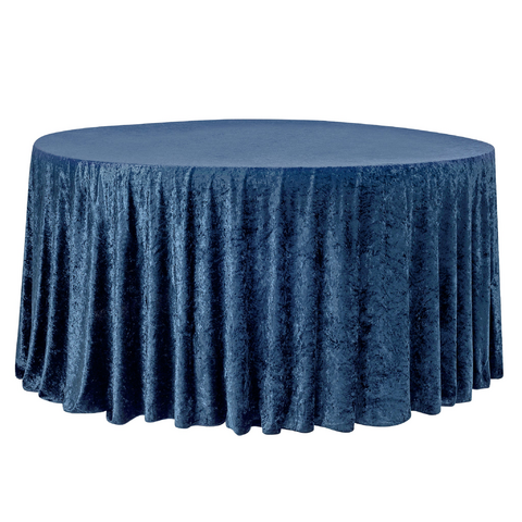 Velvet 120in Round Tablecloth - Navy Blue Velvet 120in Round Tablecloth - Navy Blue