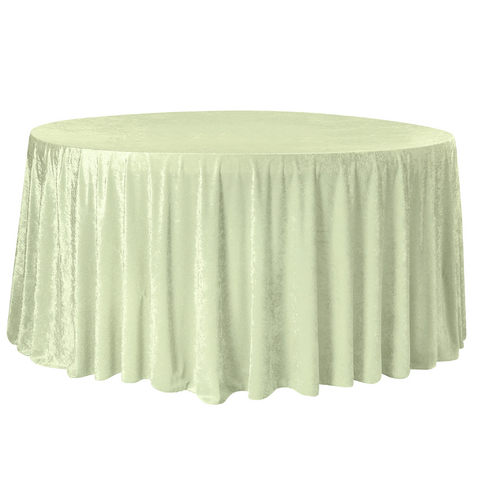 Velvet 120in Round Tablecloth - Sage Green Velvet 120in Round Tablecloth - Sage Green