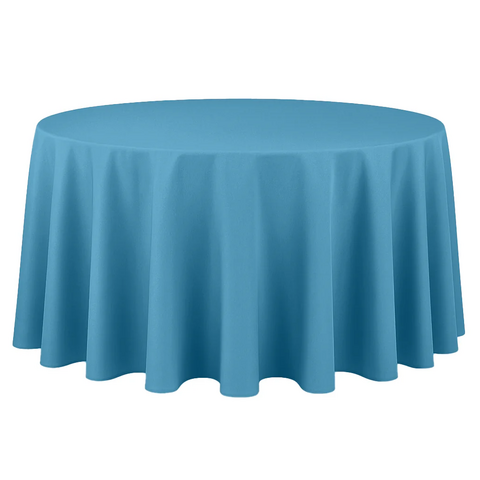 Premium Polyester 120in Round Tablecloth - Steele Blue Premium Polyester 120in Round Tablecloth - Steele Blue