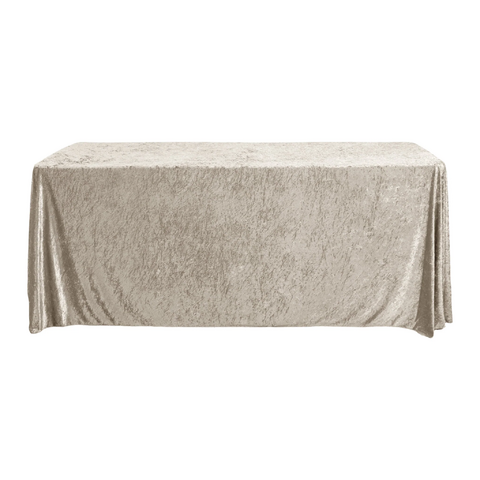 Velvet 90in x 132in Rectangular Tablecloth - Taupe Velvet 90in x 132in Rectangular Tablecloth - Taupe