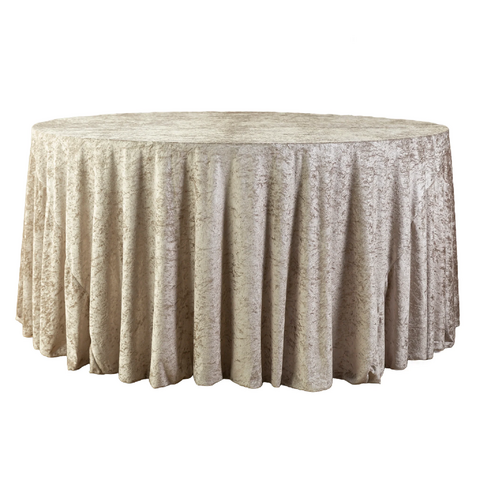 Velvet 120in Round Tablecloth - Taupe Velvet 120in Round Tablecloth - Taupe