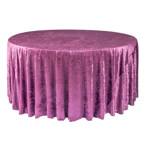 Velvet 132in Round Tablecloth - Violet Velvet 132in Round Tablecloth - Violet