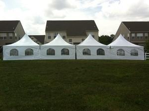 20x80 Frame Tent  Package for 160 People with 16 Round Tables and 160 chairs