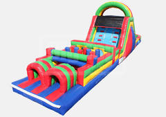 Delux 51' Obstacle Course w/ 15' Slide Delux 51' Obstacle Course w/ 15' Slide