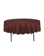 90 Inch Brown Satin Round Table Linen 90 Inch Brown Satin Round Table Linen