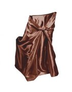 Brown Satin Universal chair Cover Brown Satin Universal chair Cover