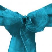 Caribbean Blue Organza Sash Caribbean Blue Organza Sash