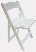 White Resin Chair Padded