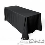 90x156 Black Rectangular Table Cloth 90x156 Black Rectangular Table Cloth