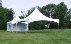 10 x 20 High Peak Package with (3)8' Tables and 30 Chairs 10 x 20 High Peak Package with (3)8' Tables and 30 Chairs
