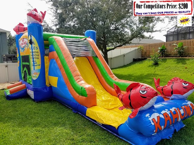 Big Kahuna (Bounce House Slide & Basketball Hoop Combo) Big Kahuna (Bounce House Slide & Basketball Hoop Combo)