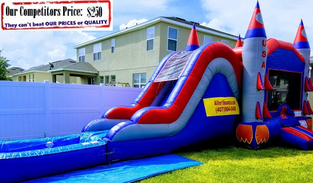 Patriotic ROCKETS (Water Slide Combo with Pool) Patriotic ROCKETS (Water Slide Combo with Pool)