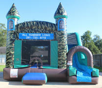 18' Camouflage Bounce House Slide Combo Dry