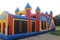 Triple Play Obstacle Bounce House Slide Dry2