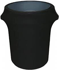 Trash Can With Black Spandex 