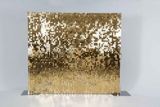 Gold 8x8 Black Shimmer Wall